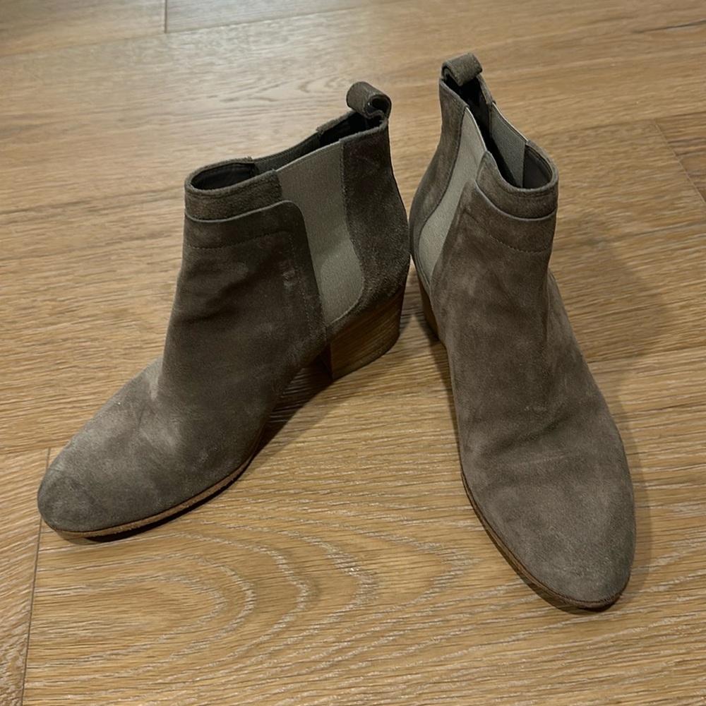 Vince grey suede booties . Size 6.